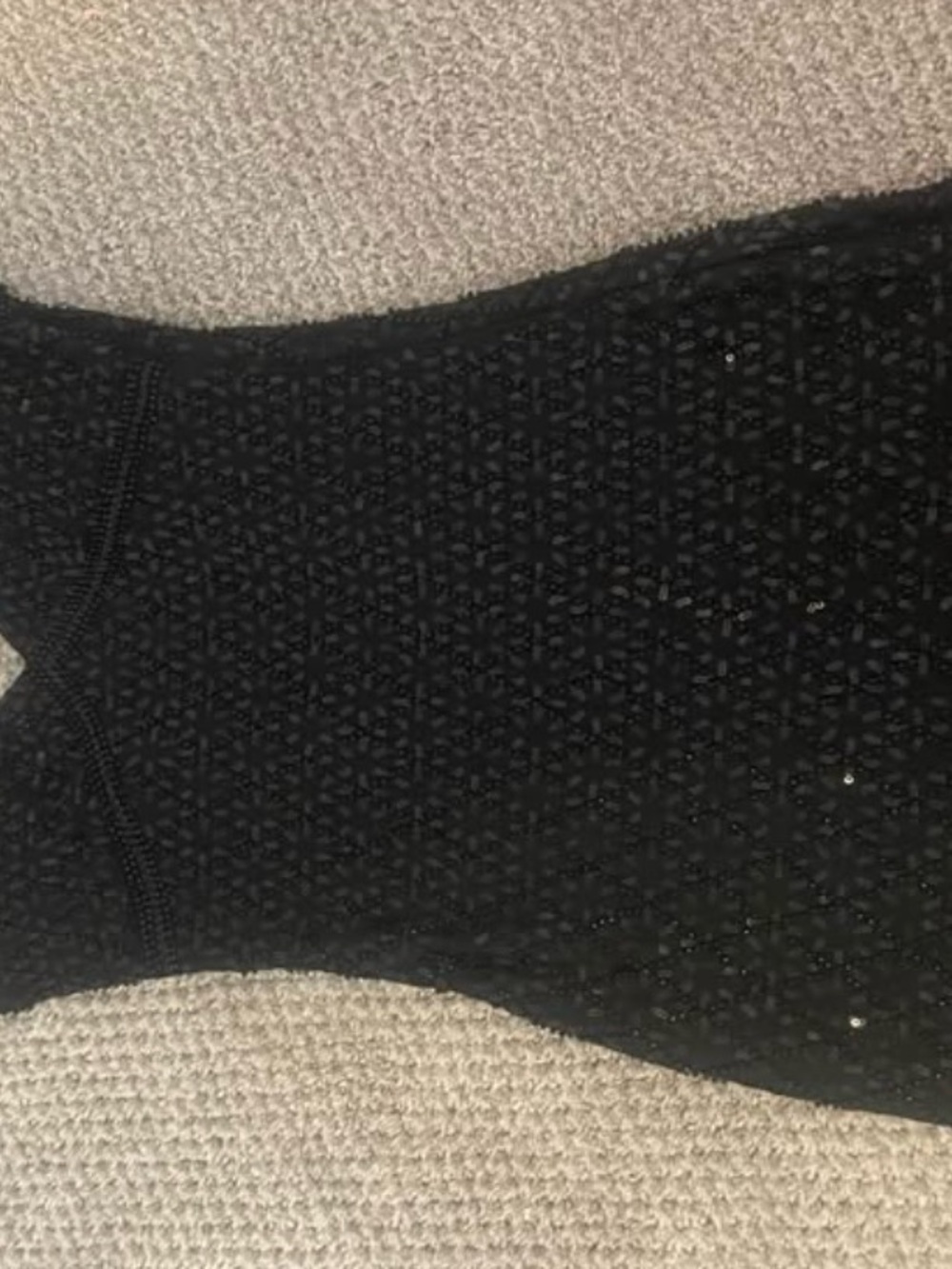 Windsor Black Textured Sequin mini dress